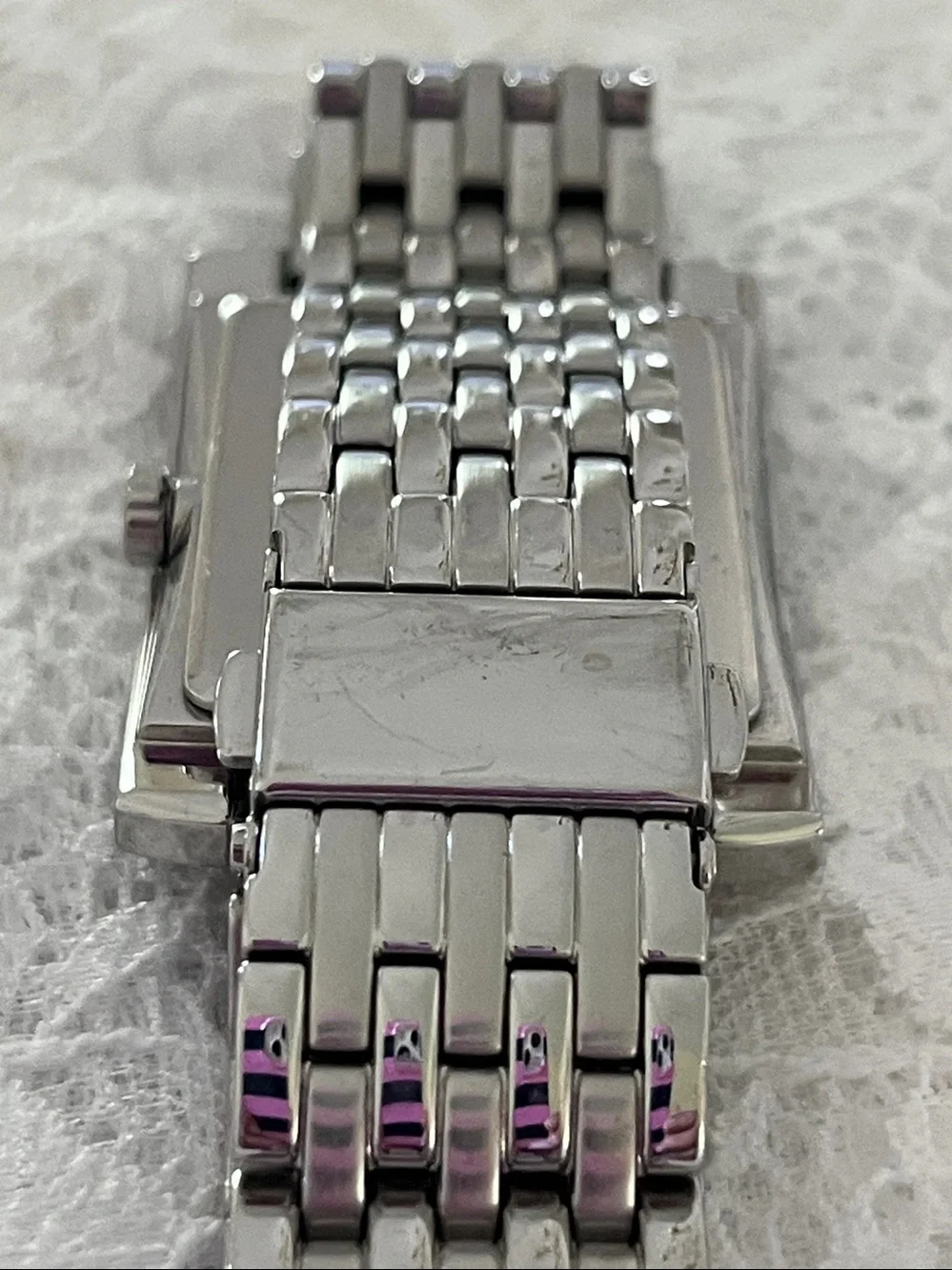 Kenneth Cole Reaction Men's Silver Stainless Steel Rectangular Watch